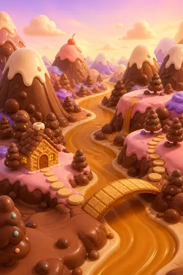 Candy Path王国のエリア、チョコピークス