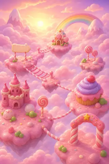 Candy Path王国のエリア、コットンクラウズ