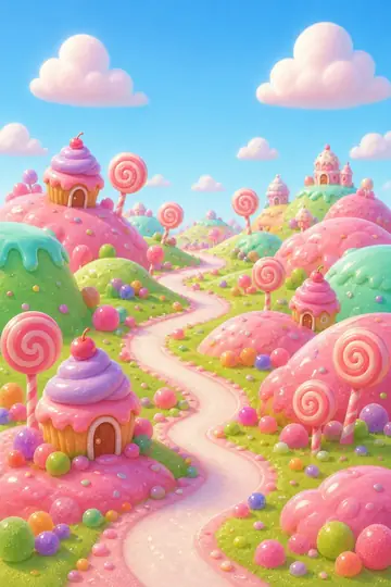 Candy Path王国のエリア、ミントメドウズ